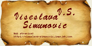 Višeslava Simunović vizit kartica